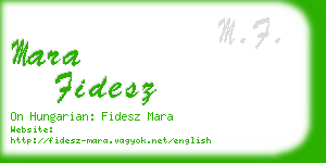 mara fidesz business card